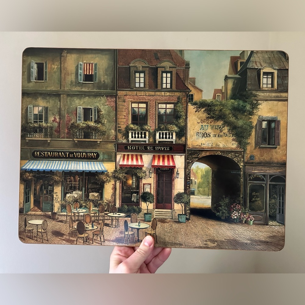 Set of 4 Pimpernel Parisian Cafe Scene Placemats